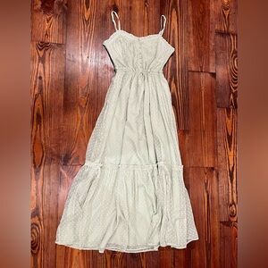 Patrons of Peace Light Green Maxi Dress